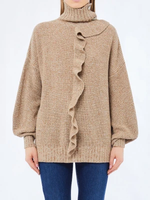 Liu Jo Jumper With Maxi-ruffles Chocolate
