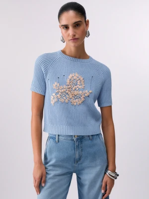 Zdjęcie produktu Liu Jo Jumper With Raffia Embroidery LIUJO