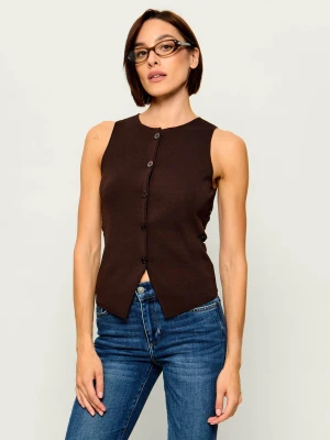 Liu Jo Kamizelka | Slim Fit brązowy