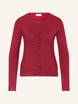 Liu Jo Kardigan Z Błyszczącą Przędzą rot