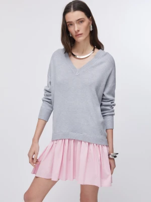 Liu Jo Knit Dress With Poplin Inserts LIUJO