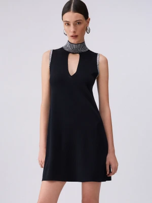Liu Jo Knit Dress With Rhinestones