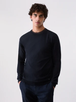 Liu Jo Knit In Cotton And Silk Dark Blue