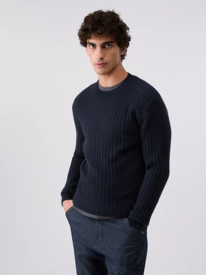 Liu Jo Knit In Wool And Cashmere Dark Blue