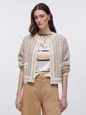 Liu Jo Knit Jacket beżowy