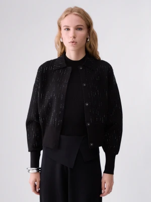 Liu Jo Knit Jacket With Gemstones