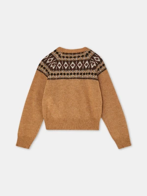 Liu Jo Knit Jacquard In Blend Alpaca beżowy