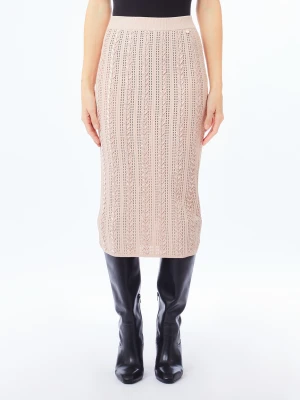Liu Jo Knit Midi Skirt Powder Pink