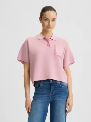Liu Jo Knit Polo-shirt With Pearls LIUJO