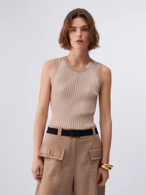 Liu Jo Knit Top beżowy