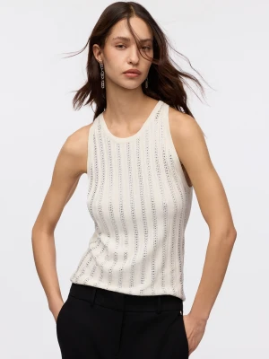 Liu Jo Knit Top With Rhinestones LIUJO