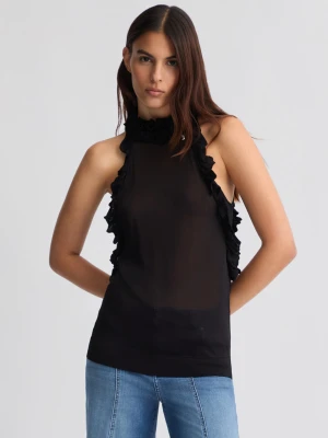Liu Jo Knit Top With Ruffles LIUJO