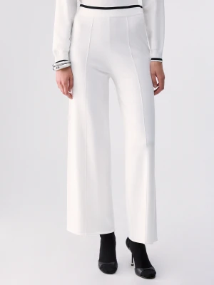 Liu Jo Knit Trousers White Wool