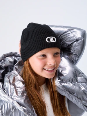 Liu Jo Knitted Hat With Logo czarny