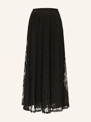 Liu Jo Koronkowa Spódnica Z Lampasami schwarz