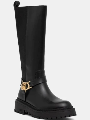 Liu Jo kozaki RUMI 39 damskie kolor czarny na płaskim obcasie SF5059PX24122222