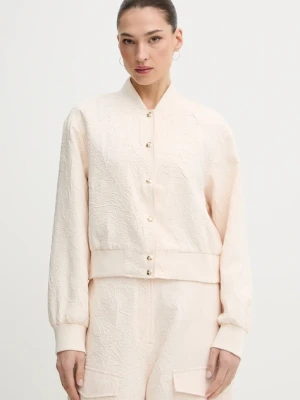 Liu Jo kurtka bomber kolor beżowy przejściowa oversize TA6178 TS118