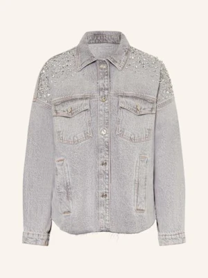 Liu Jo Kurtka Jeansowa Z Ozdobnymi Kamykami grau