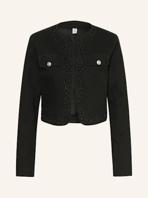 Liu Jo Kurtka Jeansowa Z Ozdobnymi Kamykami schwarz