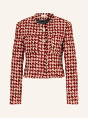 Liu Jo Kurtka Tweedowa Z Błyszczącą Przędzą rot