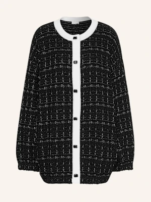 Liu Jo Kurtka Tweedowa Z Błyszczącą Przędzą schwarz