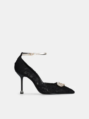Liu Jo Lace Court Shoes With Bejewelled Logo LIUJO