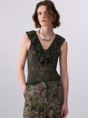 Liu Jo Lace Top With Ruffles