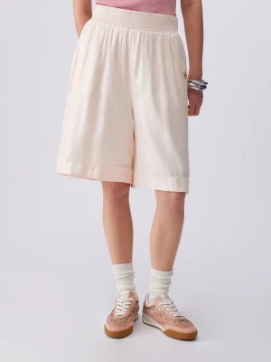 Liu Jo Laminated Fabric Bermuda Shorts