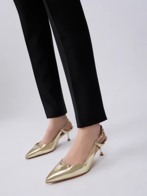 Liu Jo Laminated Mirrored Slingbacks LIUJO