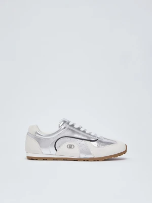 Liu Jo Laminated Sneakers srebrny