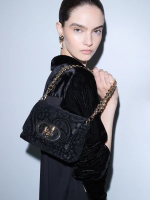 Liu Jo Small Lapuffy Bag In Lace czarny