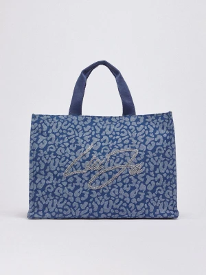 Liu Jo Large Animal-print Denim Tote Bag LIUJO