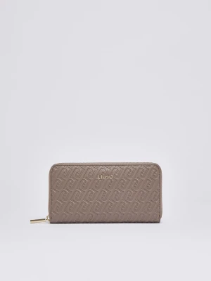 Liu Jo Large Debossed Monogram Wallet Mocha
