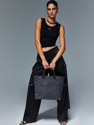 Liu Jo Large Denim Tote Bag With Logo LIUJO