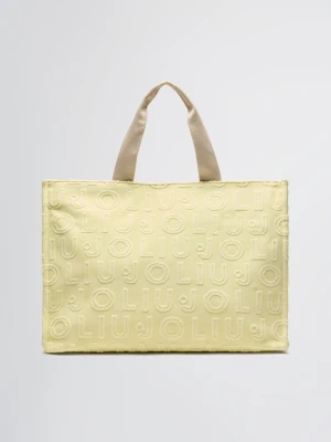 Liu Jo Large Jacquard Tote Bag Light Yellow