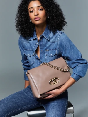 Liu Jo Large Lapuffy Bag Mocha