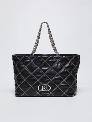 Liu Jo Large Lapuffy Tote Bag With Chains LIUJO