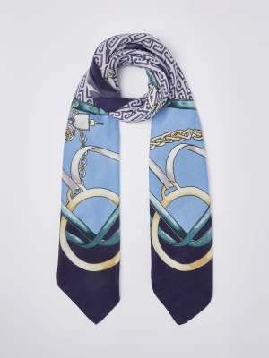 Liu Jo Large Printed Scarf niebieski