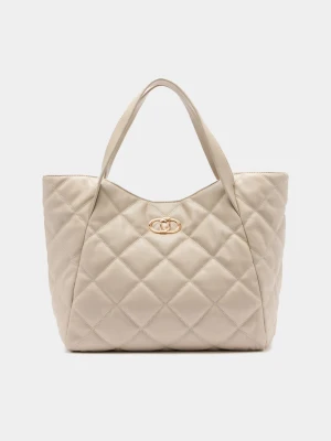 Liu Jo Large Quilted Tote Bag beżowy