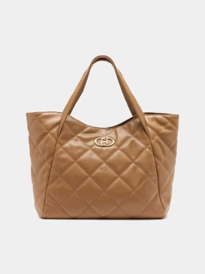 Liu Jo Large Quilted Tote Bag brązowy