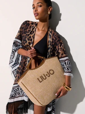 Liu Jo Large Raffia Tote Bag beżowy