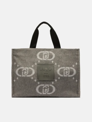 Liu Jo Large Shopping Bag With Logo szary