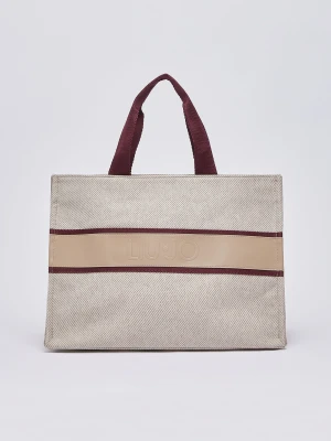 Liu Jo Large Tote Bag In Cloth beżowy
