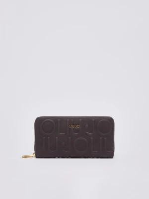 Liu Jo Large Wallet With Logo Dark Brown
