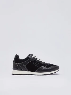 Liu Jo Leather And Suede Sneakers czarny