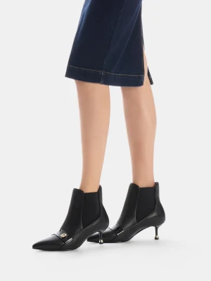 Liu Jo Leather Ankle Boot With Low Heel LIUJO