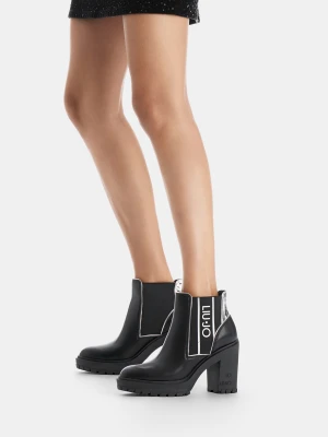 Liu Jo Leather Ankle Boots With Logo LIUJO
