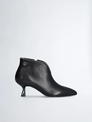 Liu Jo Leather Ankle Boots With Rhinestones LIUJO