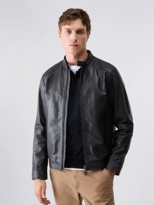 Liu Jo Leather Biker Jacket Chocolate