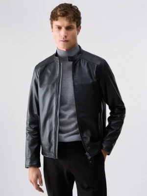 Liu Jo Leather Biker Jacket czarny